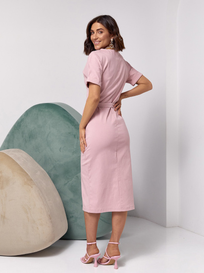 Сукня міді ISSA Plus модель 14499_розовый — фото 3 - INTERTOP