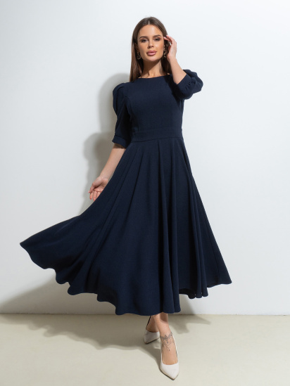 Платье макси ISSA Plus модель 14527_темно_синий — фото - INTERTOP