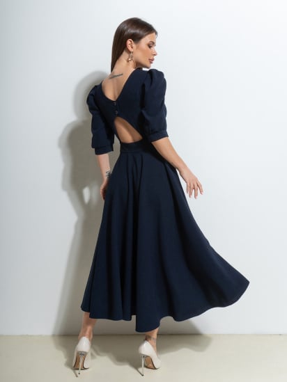 Платье макси ISSA Plus модель 14527_темно_синий — фото - INTERTOP