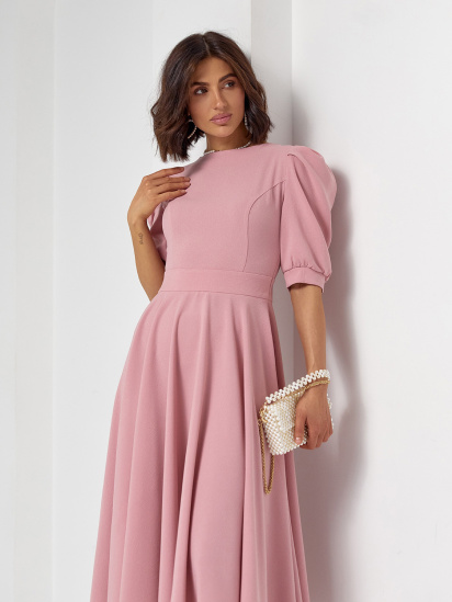 Сукня міді ISSA Plus модель 14527_розовый — фото - INTERTOP
