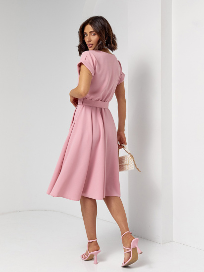 Сукня міді ISSA Plus модель 14529_розовый — фото - INTERTOP