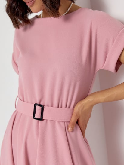 Сукня міді ISSA Plus модель 14529_розовый — фото 4 - INTERTOP