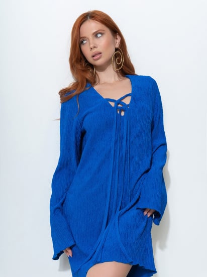 Платье мини ISSA Plus модель 14539_синий — фото - INTERTOP