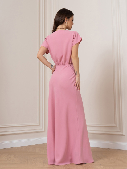 Платье макси ISSA Plus модель 14553_розовый — фото 3 - INTERTOP