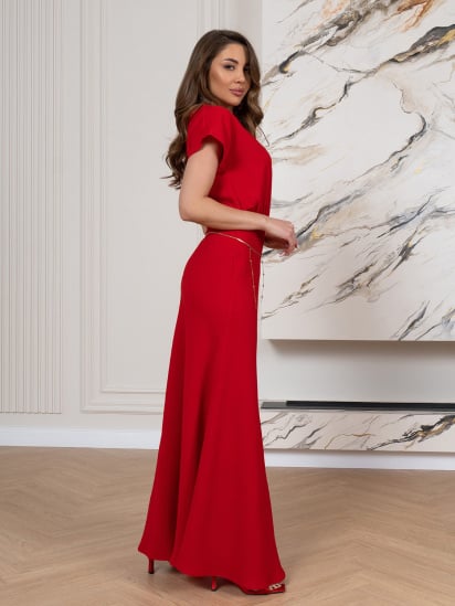 Сукня максі ISSA Plus модель 14553_красный — фото - INTERTOP