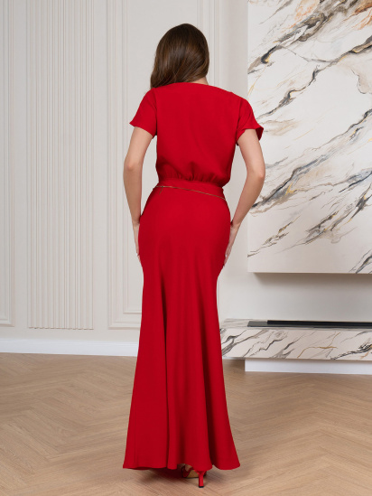 Сукня максі ISSA Plus модель 14553_красный — фото 3 - INTERTOP