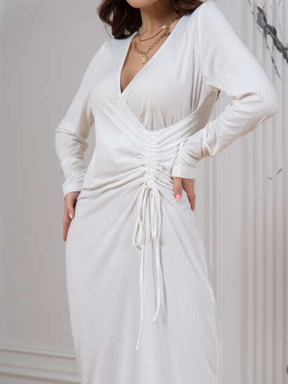 Платье миди ISSA Plus модель 14560_белый — фото 3 - INTERTOP