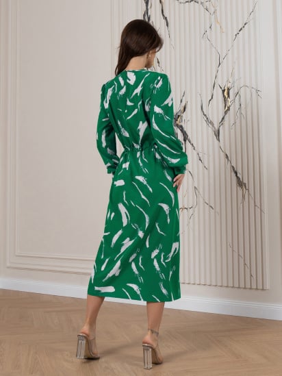 Платье миди ISSA Plus модель 14562_зеленый — фото 3 - INTERTOP
