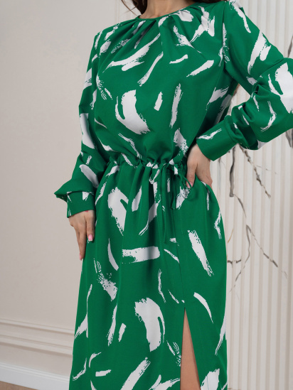 Платье миди ISSA Plus модель 14562_зеленый — фото 4 - INTERTOP
