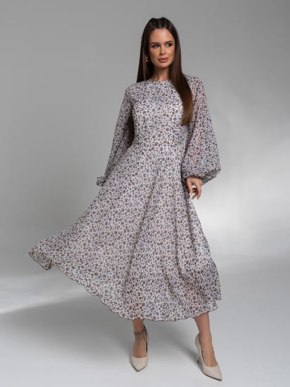 Платье миди ISSA Plus модель 14574_мультиколор — фото - INTERTOP