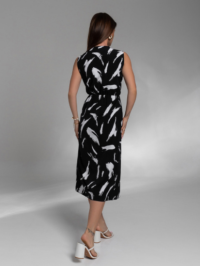 Платье миди ISSA Plus модель 14576_черный — фото 3 - INTERTOP