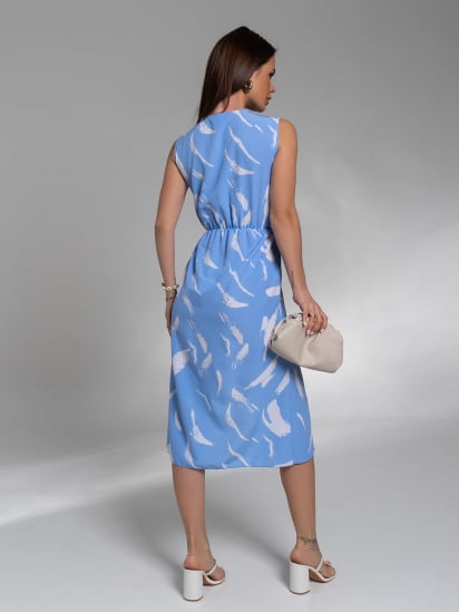 Платье миди ISSA Plus модель 14576_голубой — фото 3 - INTERTOP