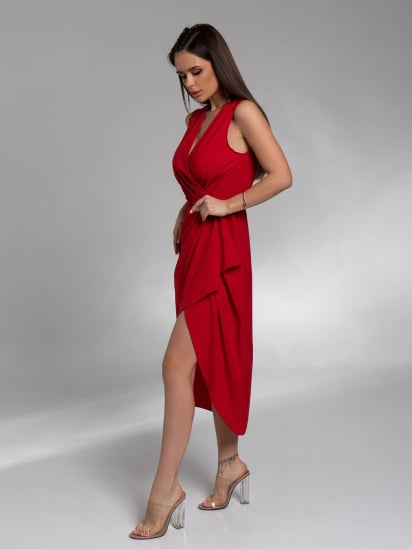 Сукня міді ISSA Plus модель 14578_красный — фото - INTERTOP