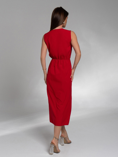 Платье миди ISSA Plus модель 14578_красный — фото 3 - INTERTOP