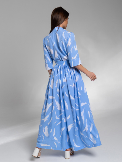 Платье макси ISSA Plus модель 14579_голубой — фото 3 - INTERTOP