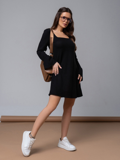 Платье мини ISSA Plus модель 14593_черный — фото - INTERTOP