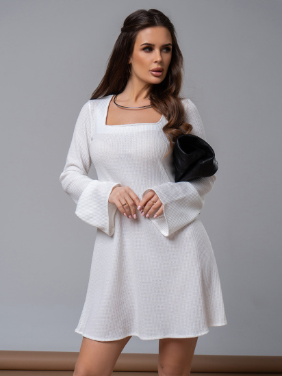 Платье мини ISSA Plus модель 14593_белый — фото 4 - INTERTOP