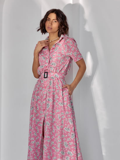 Платье макси ISSA Plus модель 14597_розовый — фото - INTERTOP