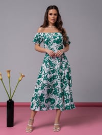 Зелёный - Платье миди ISSA Plus