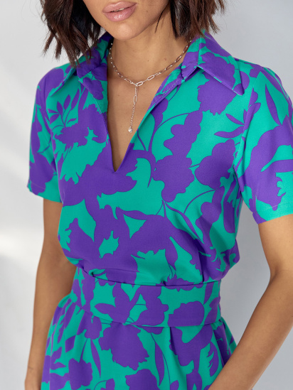 Платье мини ISSA Plus модель 14606_фиолетовый — фото 4 - INTERTOP