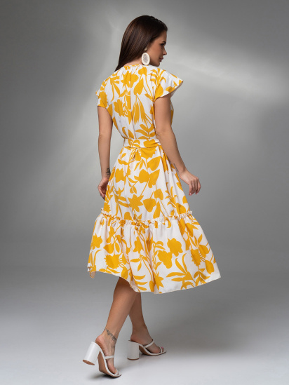 Платье миди ISSA Plus модель 14608_мультиколор — фото 3 - INTERTOP