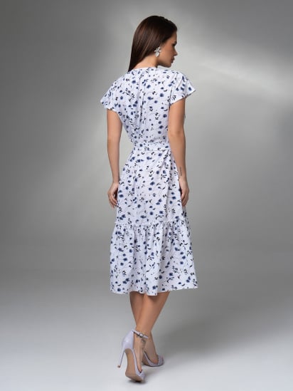 Платье миди ISSA Plus модель 14610_белый — фото 4 - INTERTOP