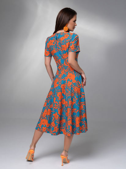 Платье миди ISSA Plus модель 14620_мультиколор — фото 3 - INTERTOP