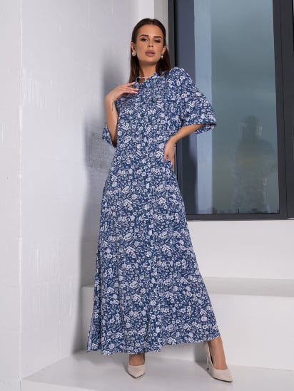 Сукня максі ISSA Plus модель 14656_синий — фото 3 - INTERTOP