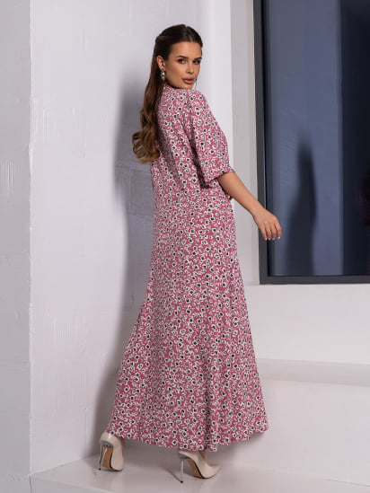 Платье макси ISSA Plus модель 14657_темно_розовый — фото 3 - INTERTOP