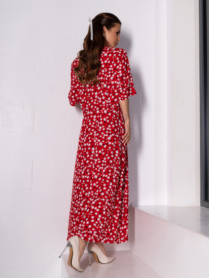 Платье макси ISSA Plus модель 14658_красный — фото 3 - INTERTOP