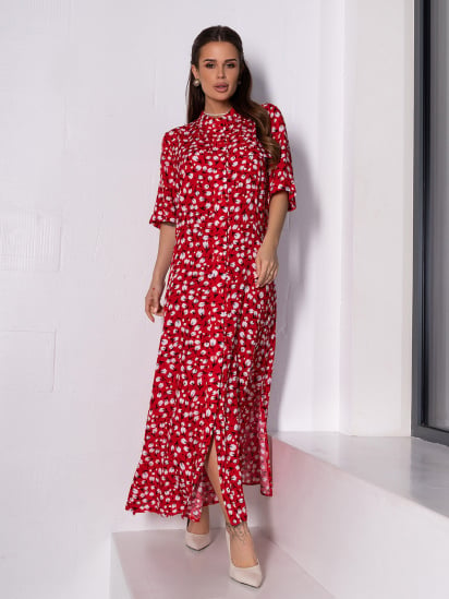 Платье макси ISSA Plus модель 14658_красный — фото - INTERTOP