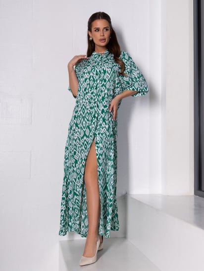 Сукня максі ISSA Plus модель 14659_зеленый — фото - INTERTOP