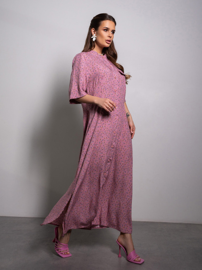 Сукня максі ISSA Plus модель 14660_темно_розовый — фото - INTERTOP