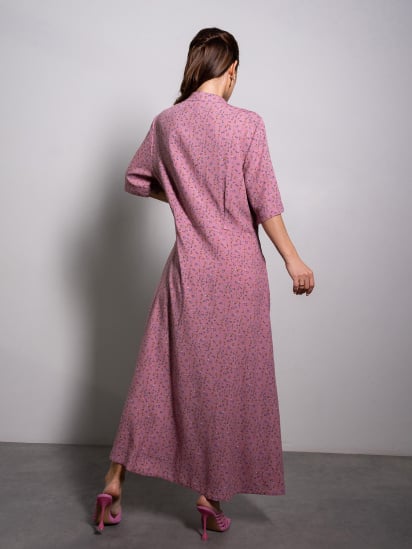 Сукня максі ISSA Plus модель 14660_темно_розовый — фото 3 - INTERTOP