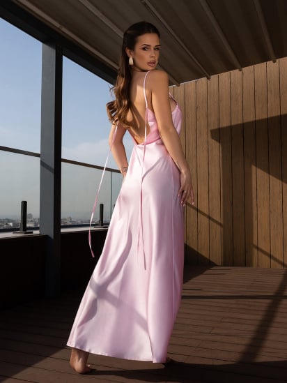 Сукня максі ISSA Plus модель 14663_розовый — фото 4 - INTERTOP