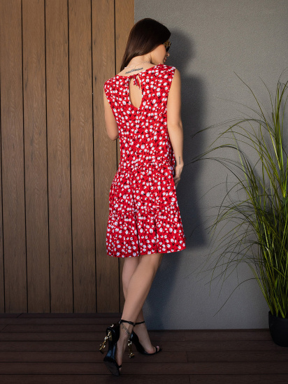 Сукня міді ISSA Plus модель 14667_красный — фото 3 - INTERTOP