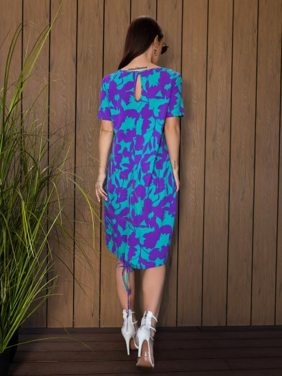 Платье мини ISSA Plus модель 14675_бирюзовый — фото 3 - INTERTOP