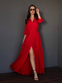 Красный - Платье макси ISSA Plus