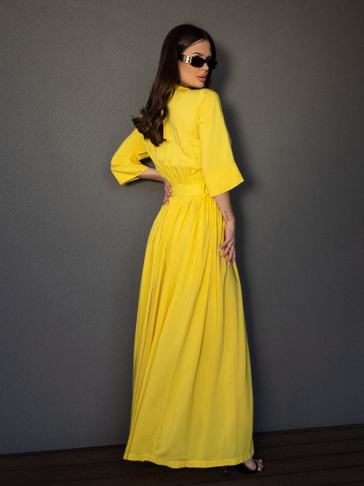 Платье макси ISSA Plus модель 14686_желтый — фото 3 - INTERTOP