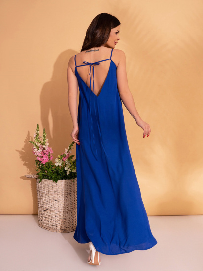 Платье макси ISSA Plus модель 14705_синий — фото 3 - INTERTOP