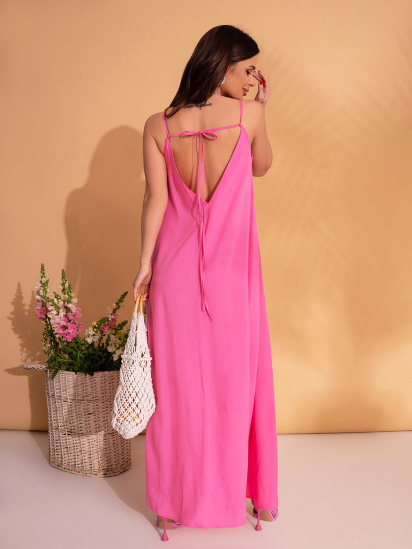 Платье макси ISSA Plus модель 14705_розовый — фото 3 - INTERTOP