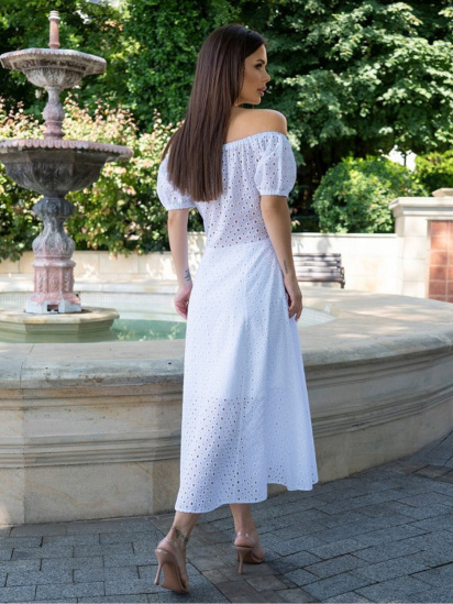 Платье миди ISSA Plus модель 14733A_белый — фото - INTERTOP