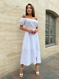 Белый - Платье миди ISSA Plus