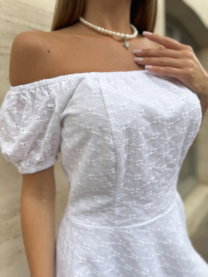 Платье мини ISSA Plus модель 14735_белый — фото 3 - INTERTOP