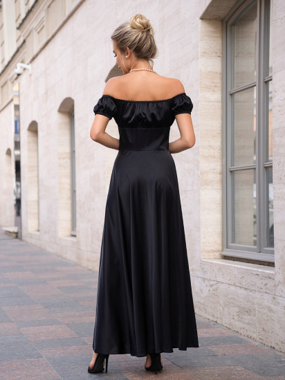 Платье макси ISSA Plus модель 14755_черный — фото 3 - INTERTOP