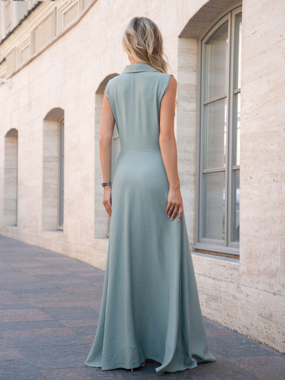 Платье макси ISSA Plus модель 14757_оливковый — фото 3 - INTERTOP