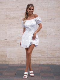 Білий - Сукня міні ISSA Plus