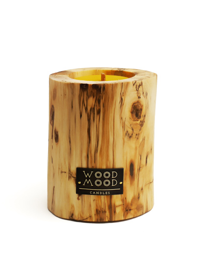 WOOD MOOD ­Екзотична дерев'яна інтер'єрна свічка без кори модель 1521100000 — фото - INTERTOP