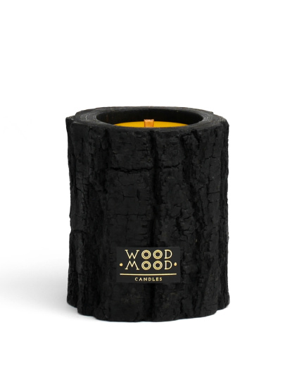 WOOD MOOD ­Деревянная свеча обожжена огнем модель 1822100000 — фото - INTERTOP