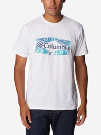 Білий - Футболка спортивна Columbia Sun Trek Short Sleeve Graphic Tee